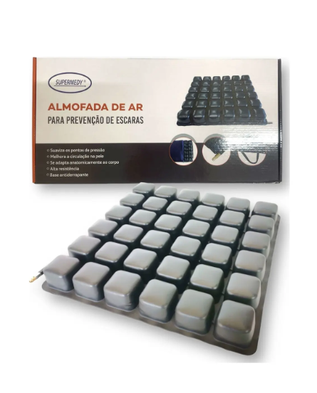 Almofada de Células de Ar Air Basic Antiescaras Preta - Supermedy