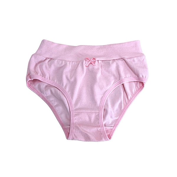 Calcinha Infantil Menina Com Cós Confortável Cotton Lisas - REF 62