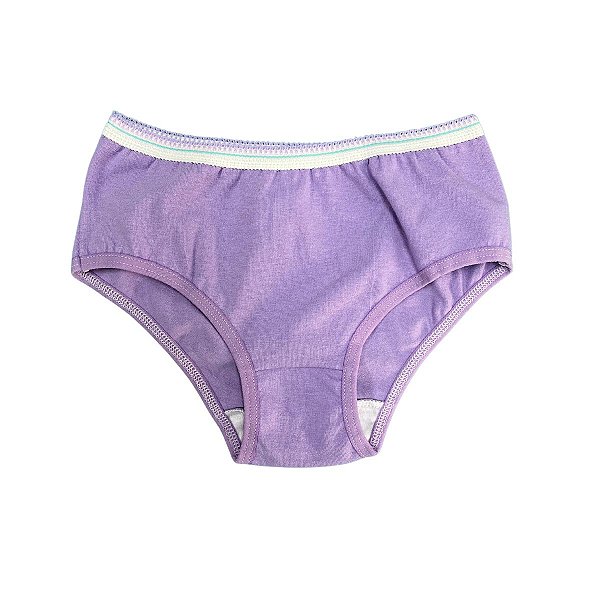 Calcinhas Infantis Cotton Menina Lisas - REF 64
