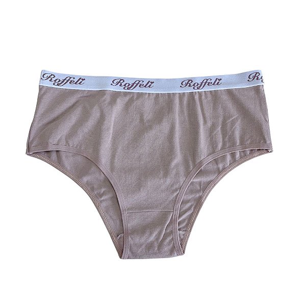 Calcinhas Cintura Alta Feminina Cotton Adulta Lisas - REF 70