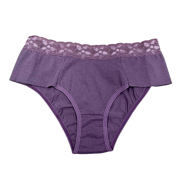 Calcinhas Tanga Renda Lateral Larga Cotton Lisas - REF 87
