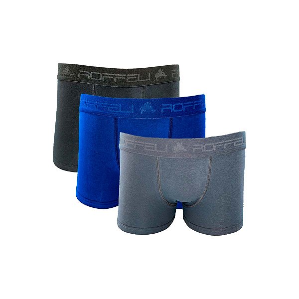 Cuecas Boxer Lisa Adulto Masculina Cotton - REF 134
