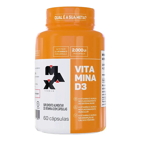 Vitamina D3 Max Titanium Pote 60 Caps