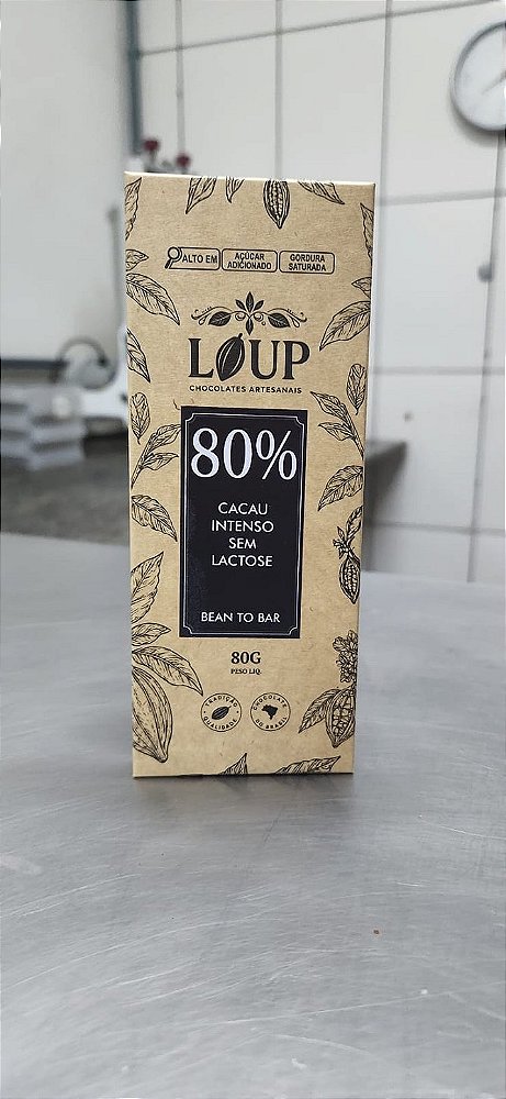 CHOCOLATE 80% CACAU INTENSO SEM LACTOSE