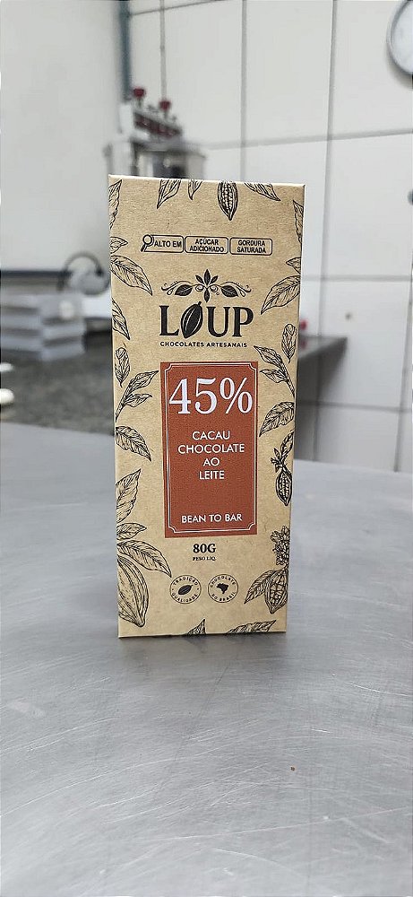 CHOCOLATE 45% CACAU AO LEITE