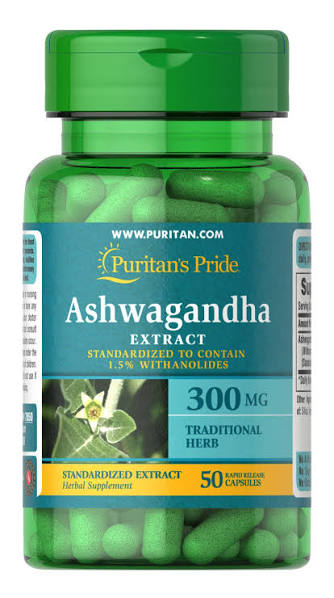 Ashwagandha, 300MG, 50 Capsulas, Puritan's Pride