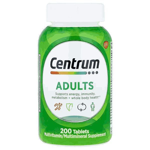 Centrum Adults, 200 Comprimidos, Importado