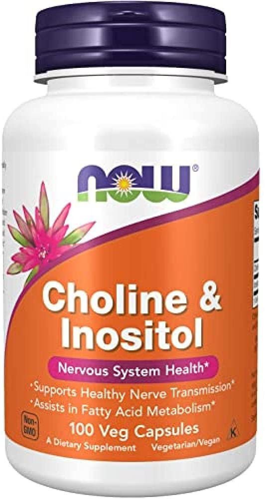 Choline e Inositol 100 Cápsulas Now Foods