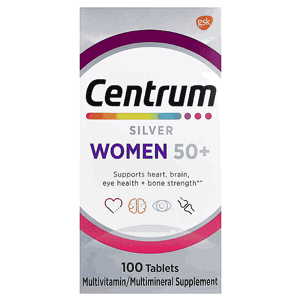 Centrum Multivitamínico Silver Womens 50+ , 100 Comprimidos