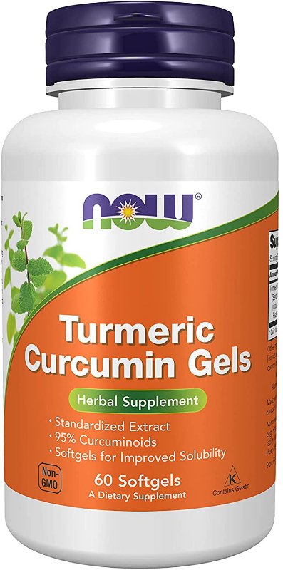 Curcumina de Curcuma 475mg, Articulações, Inflamação e Qualidade de Vida, 60 Cápsulas, Now Foods