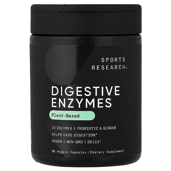 Enzimas Digestivas, à Base de Plantas, 90 Cápsulas Vegetais, Sports Research