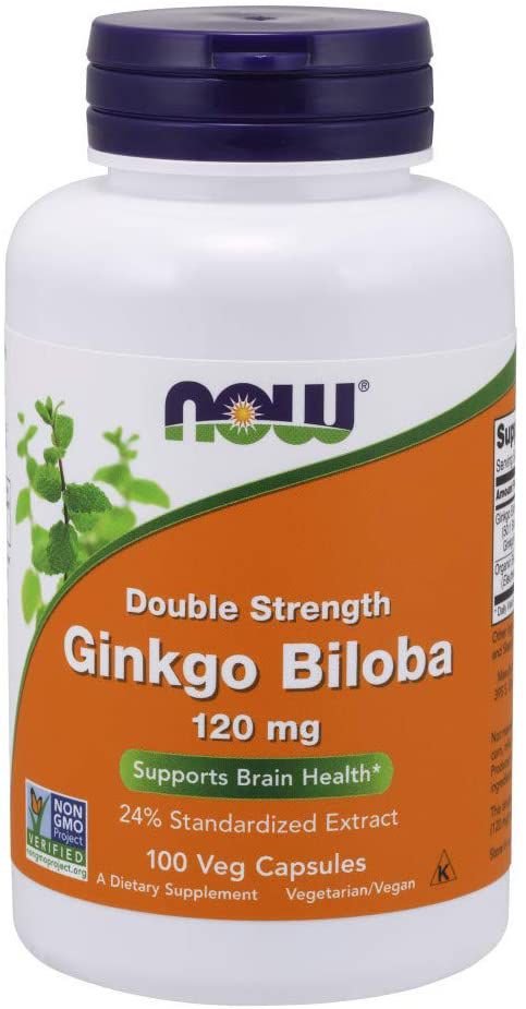 Ginkgo Biloba - Now Foods - 100 Capsulas 120 Mg