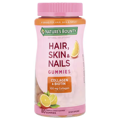 Hair, Skin, Nail (cabelo, pele e unha) Colageno 2500mcg, 80 Gomas Natures Bounty
