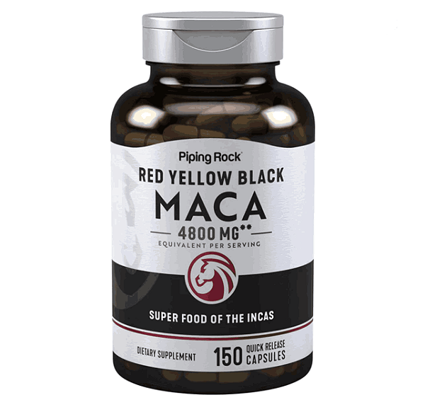 Maca 4800mg, 150 Cápsulas de Rápida Absorção, PipingRock