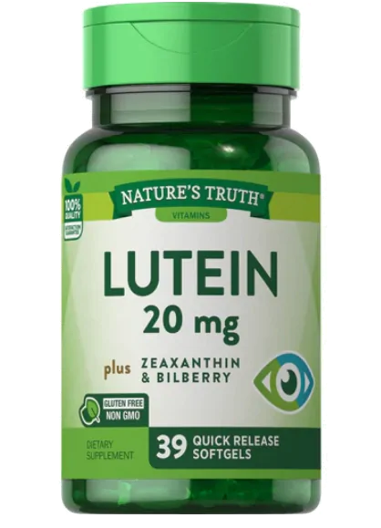 Luteína 20mg, com Zeaxantina, 39 cápsulas, Nature's Truth