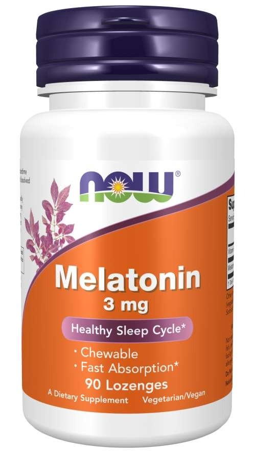 Melatonina 3mg 90 Lozenges NOW Foods
