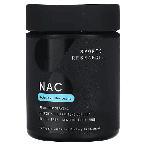 NAC, N-Acetil-Cisteína 600mg, 90 Cápsulas, Sports Research
