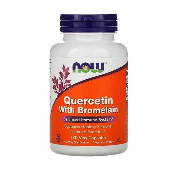 NOW Supplements Quercetin with Bromelain - 120 Veg Capsules