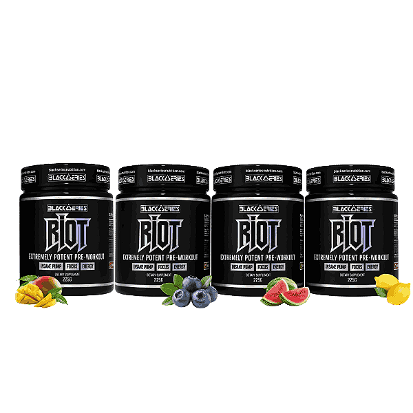 Pré Treino Riot, 225g, Black Series
