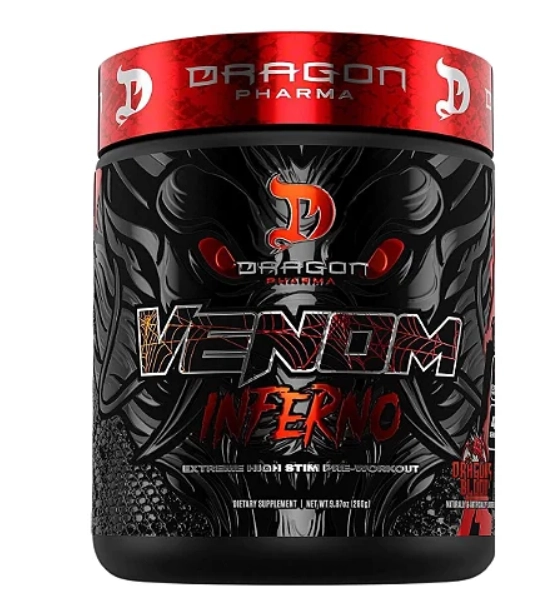 Pré treino, Venom Inferno, 280g, Dragon Pharma