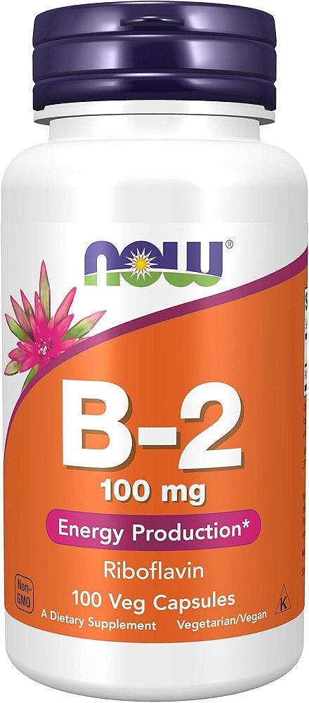 Riboflavina, Vitamina B2, 100 mg, 100 Capsulas vegetarianas, Now Foods