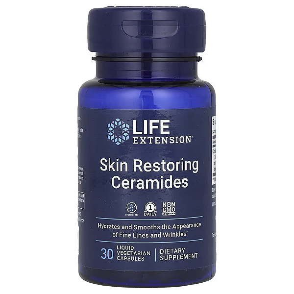Skin Restoring Ceramides, Ceramidas Restauradoras da Pele, 30 Cápsulas, Life Extension