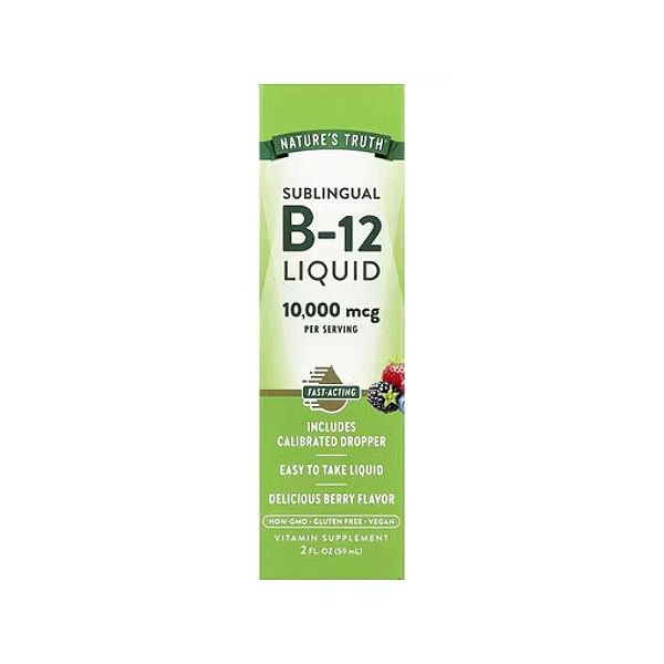 Sublingual B-12 Liquid, 10000mgc, Fast Acting, Nature's Truth