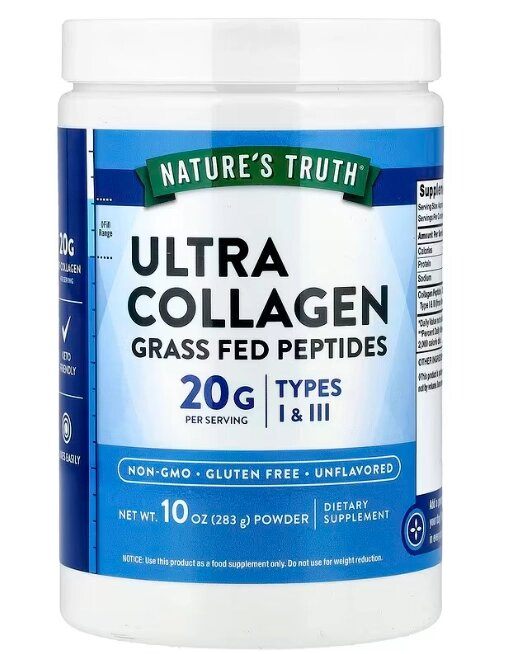 Ultra Colágeno em Pó, 283g Sem Sabor, Nature's Truth