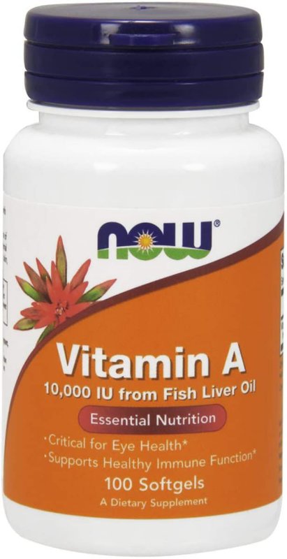 Vitamina A, 10.000 UI, 100 Softgels, Now