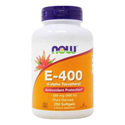 Vitamina E-400 Now Com Tocoferóis Mistos 250 Cápsulas