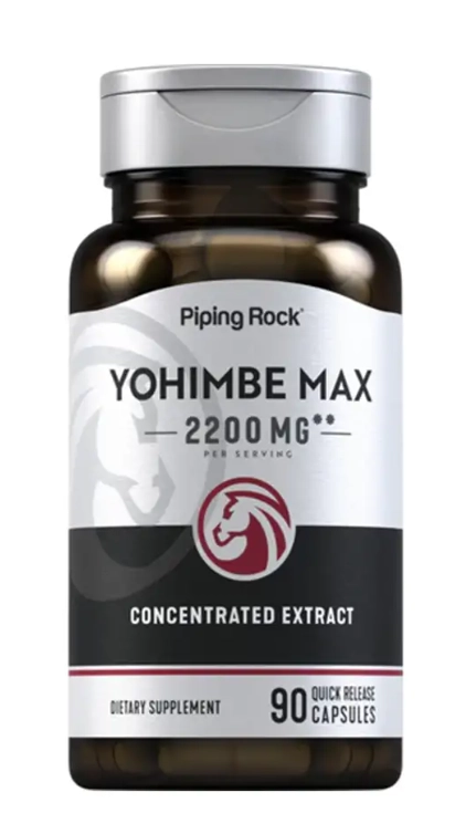 Yohimbe 2200mg, Ioimbina, 90 Cápsulas, PipingRock