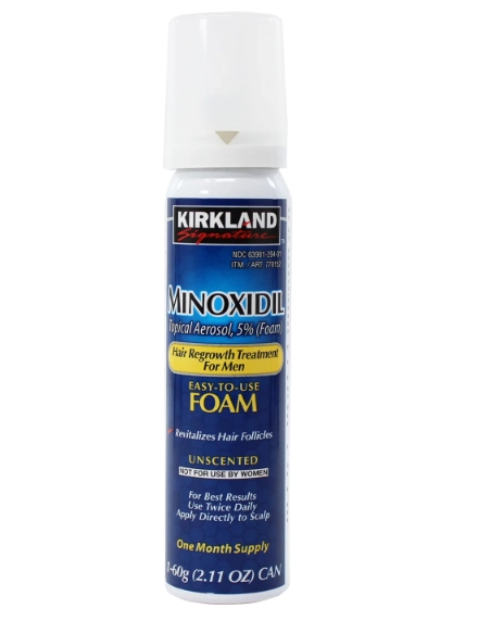 Minoxidil for Men, Aerosol foam, 60g, Kirkland