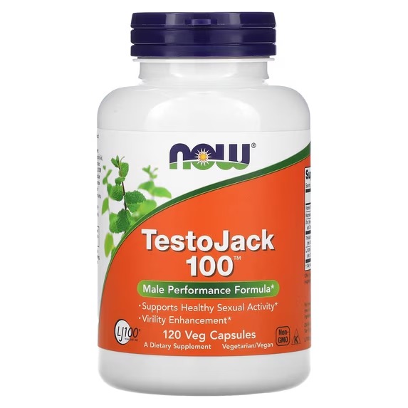 TestoJack 100mg, 120 Cápsulas, Now