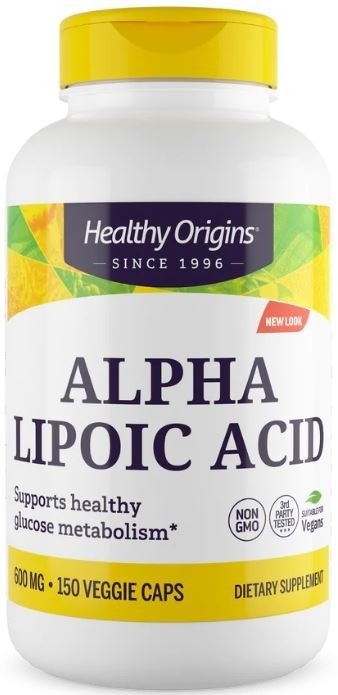 Ácido Alfa Lipóico 600mg, 60 Cápsulas, Healthy Origins