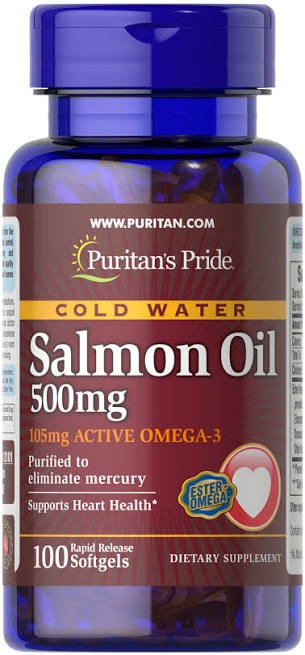 Óleo de Salmão 500mg, 100 Softgels, PipingRock