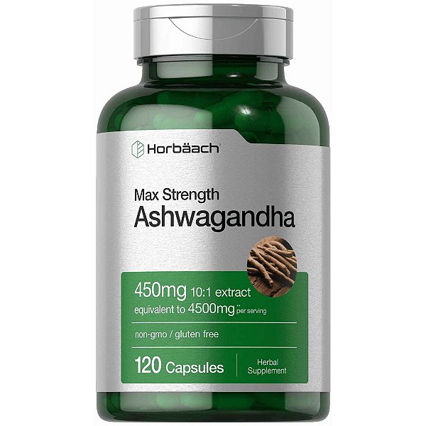 Ashwagandha, 450MG, 120 cápsulas, Horbaach