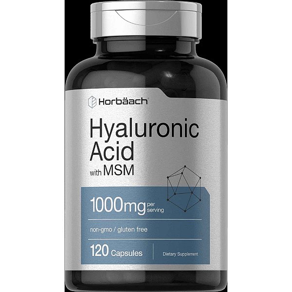 Acido hialuronico , Com MSM, 1000mg, 120 Cápsulas, Horbaach