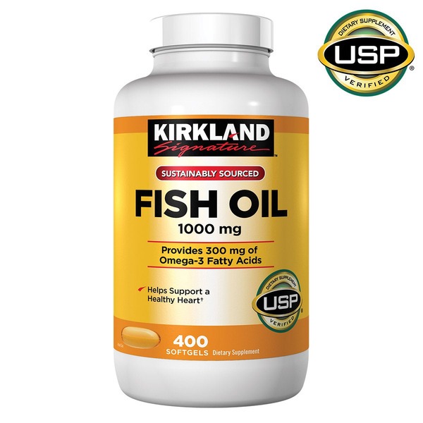 Fish Oil, 1000mg, 400Softgels, Kirkland