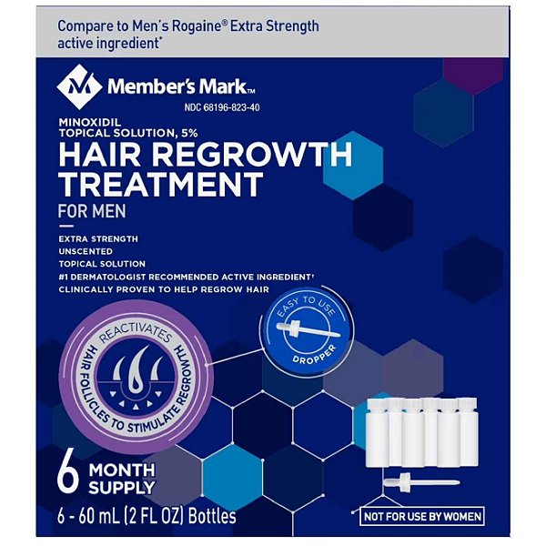 Minoxidil 5%, 6 meses ,Members Mark