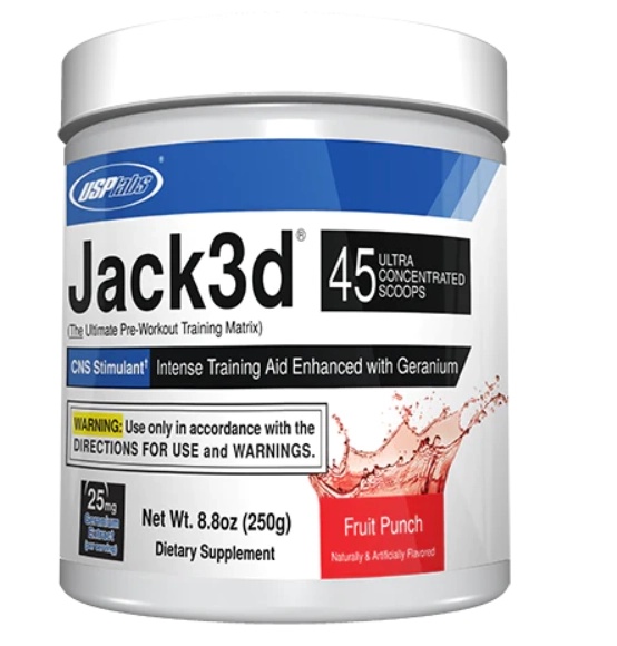 Pré-treino Jack3d, 250g Sabor Fruit Punch, Hi-Tech Pharma