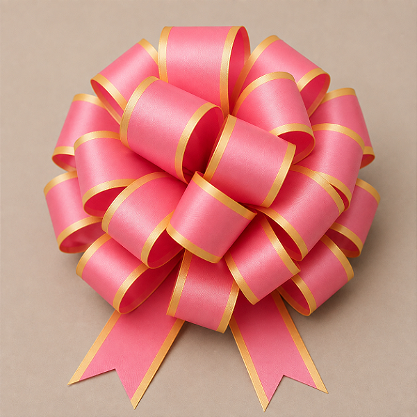 Fita Decorada 3D Maxi Albano Rosa com Ouro – 32 mm x 100 metros