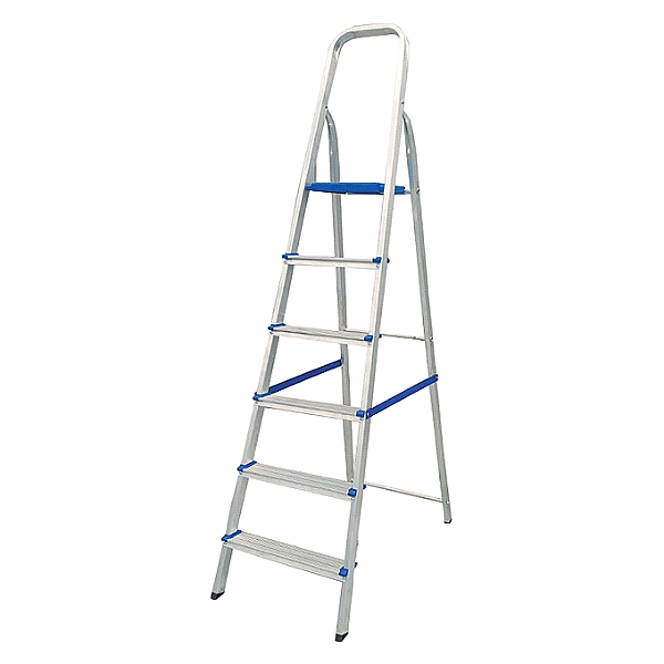 Escada Doméstica 6 Degraus em Alumínio