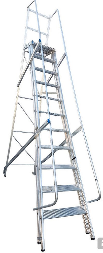 Escada Plataforma Trepadeira 10 Degraus + Plataforma