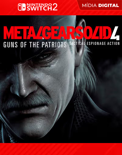 Metal Gear Solid 4 – Master Collection para Switch 2 - Midia Digital