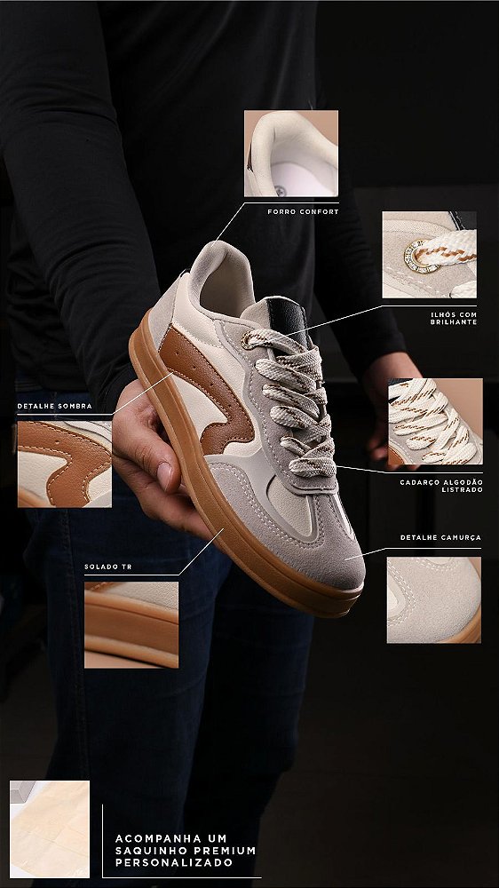 Tênis Feminino Plataforma Colvir Jade Luxo Conforto Casual