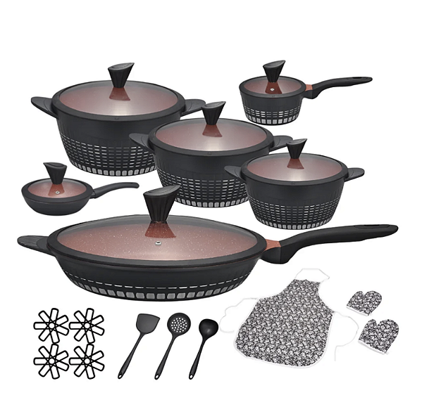 Linha Gourmet Premium 22 Peças - Preta