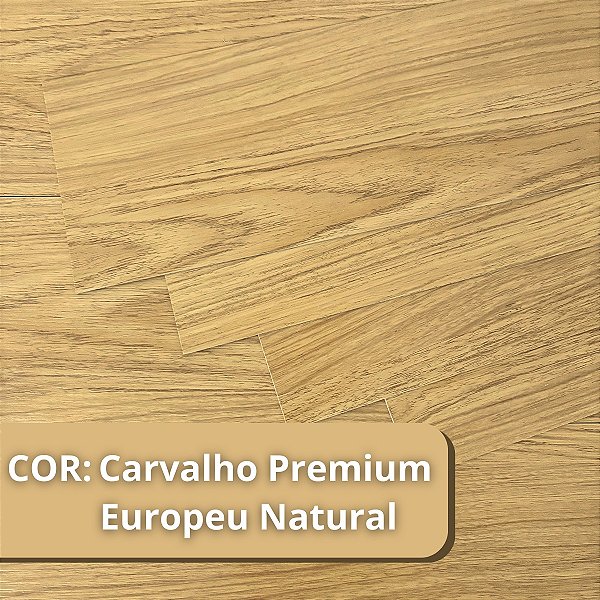 5 Kit com 12 Placas de Piso Vinílico Autocolante Amadeirado - Carvalho Premium Natural