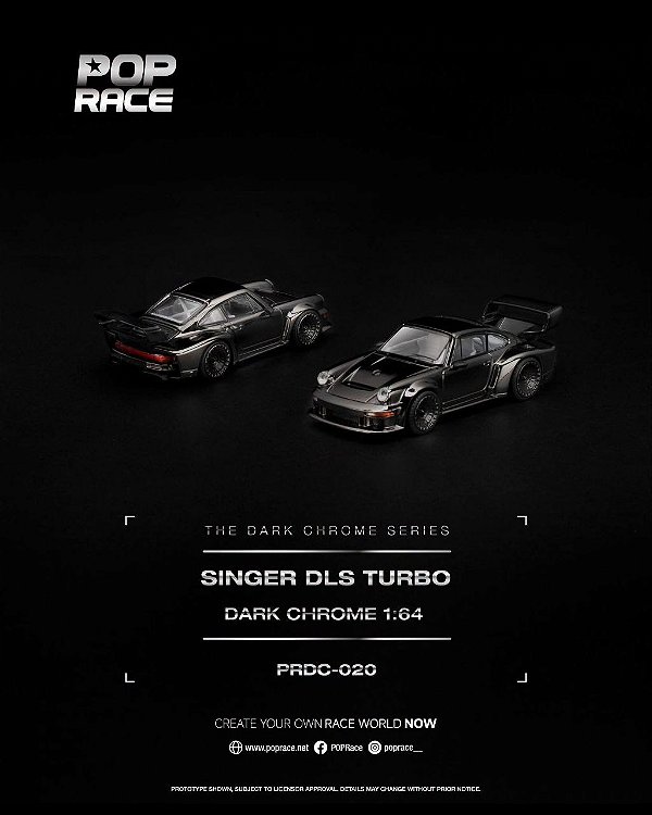PRÉ VENDA - POP RACE - Singer DLS Turbo Black Chrome