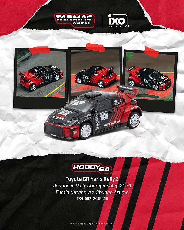 PRÉ VENDA - TARMAC WORKS - Toyota GR Yaris Rally2 Japanese Rally 2024 #6 Advan