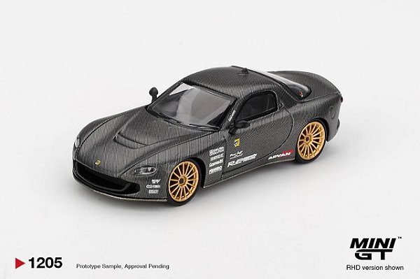 PRÉ VENDA - MINI GT - Mazda RX-7 RE-Amemiya Matsukiyo KOKU Carbon (1205)